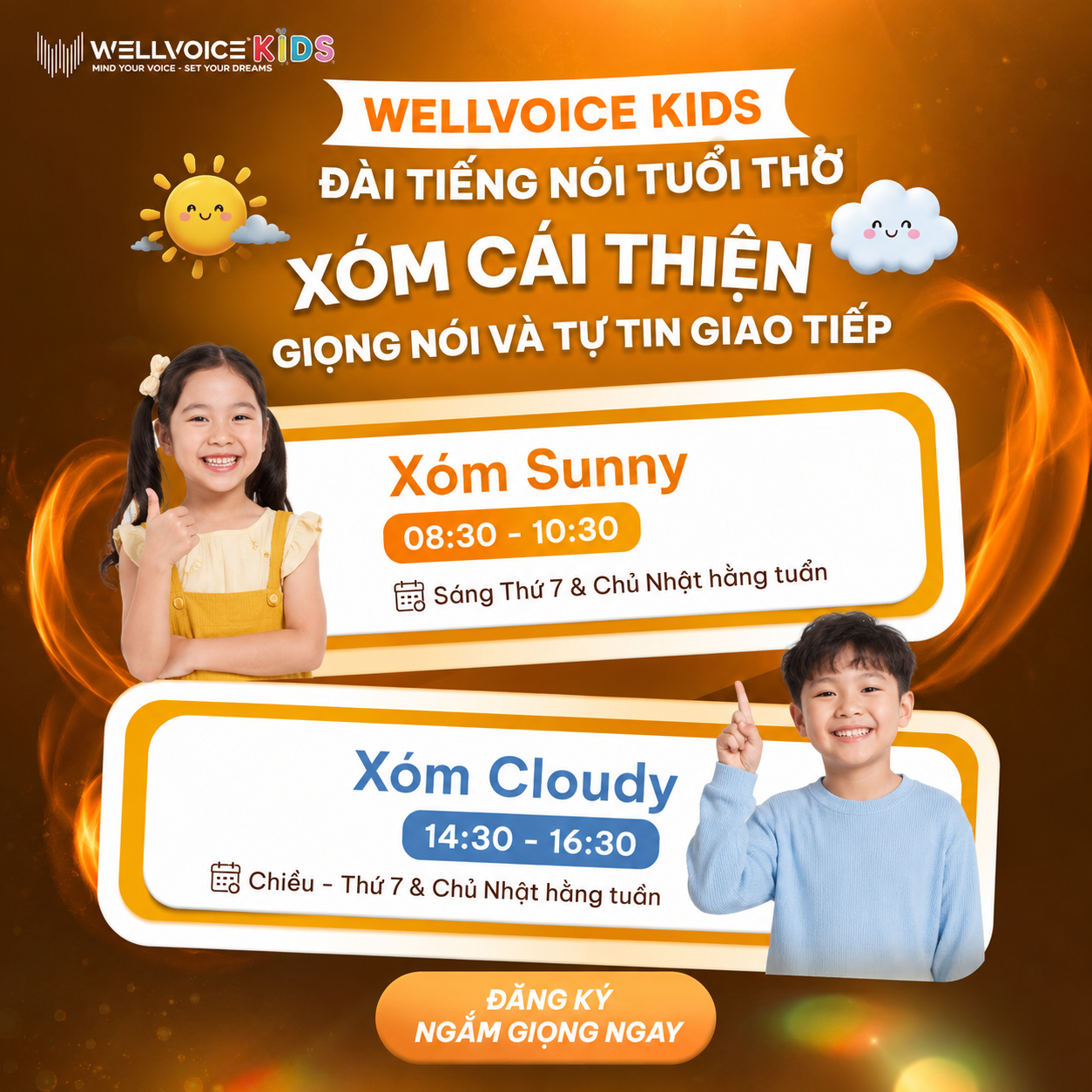 Lịch Khai giảng WellVoice Kids